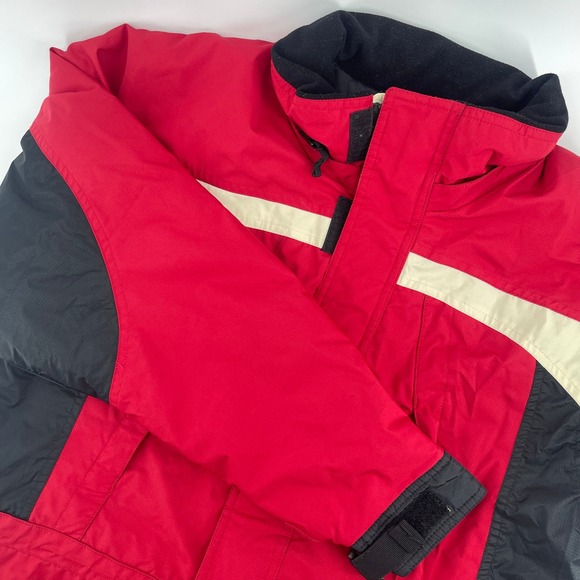 Obermeyer‎ Ski Jacket Winter Coat Insulated Pockets Red Black Junior's 18 - Picture 1 of 9